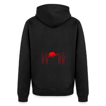 Mammouth - Veste à capuche bio Premium Unisexe - noir - Dos - Nico (187cm)
