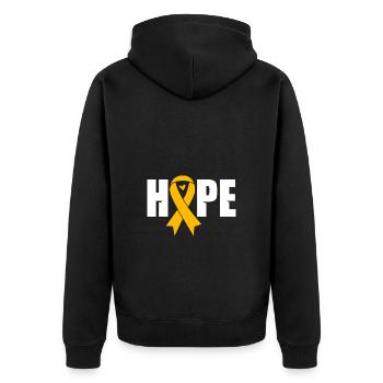 Enfant Cancer Survivant du Cancer - Veste à capuche bio Premium Unisexe - noir - Dos - Nico (187cm)