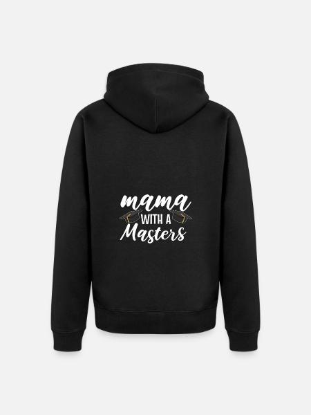 Master Studium Abschlussfeier Mutter Mama - Unisex Premium Bio Zip Hoodie - Schwarz