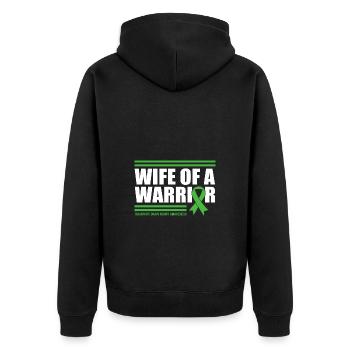 Schädel Hirn Trauma - Unisex Premium Bio Zip Hoodie - Schwarz - Hinten - Nico (187cm)