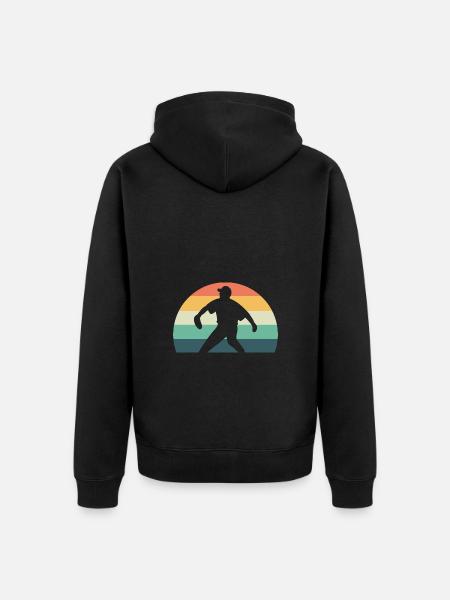 Softball Softball Players - Unisex Premium Organic Zip Hoodie - black