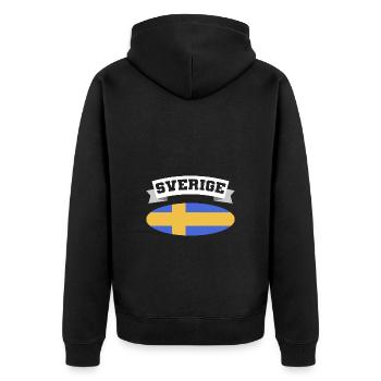 Suède Suédois - Veste à capuche bio Premium Unisexe - noir - Dos - Nico (187cm)