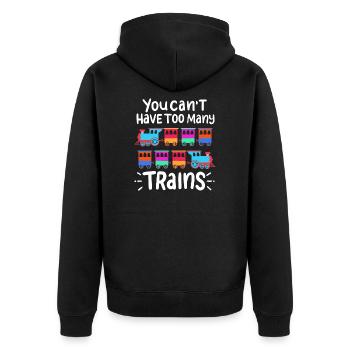 Vous ne pouvez pas avoir trop de trains Conducteur de locomotive - Veste à capuche bio Premium Unisexe - noir - Dos - Nico (187cm)