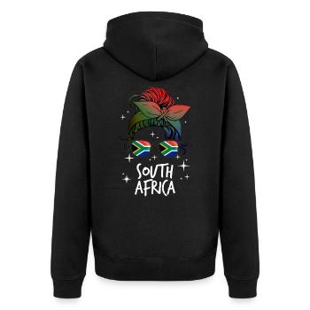Afrique du Sud - Veste à capuche bio Premium Unisexe - noir - Dos - Nico (187cm)