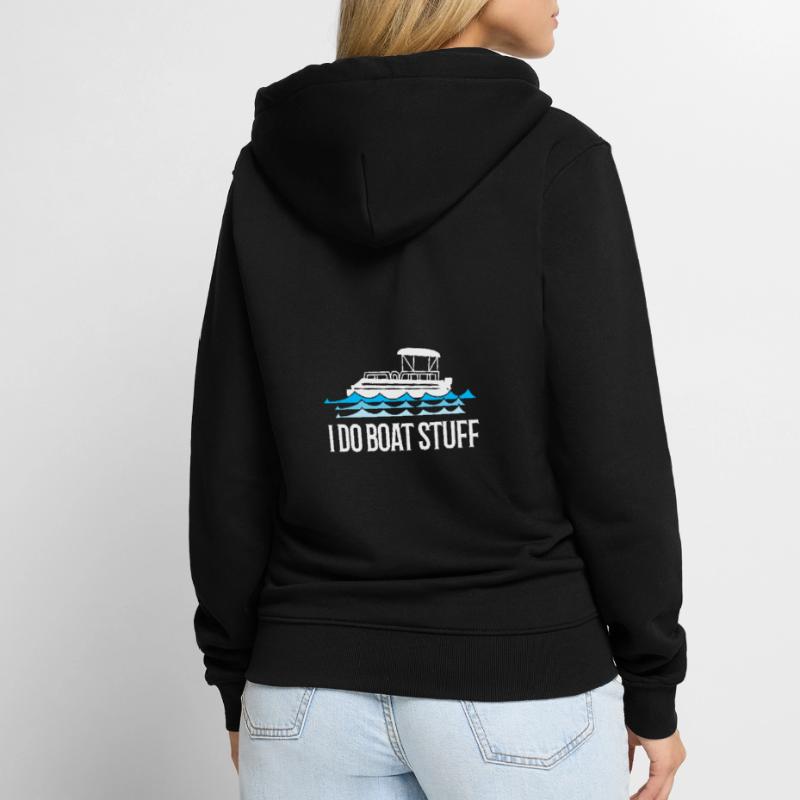 Pontonboot Boot Boote Unisex Premium Bio Zip Hoodie