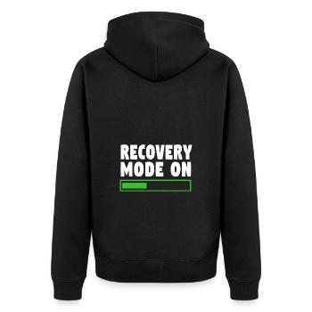 Broken Arm Bone Fracture - Unisex Premium Organic Zip Hoodie - black - Back - Nico (187cm)