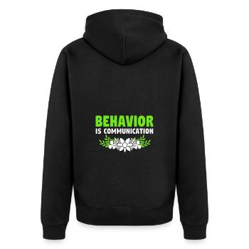School psychologist - Unisex Premium Organic Zip Hoodie - black - Back - Nico (187cm)