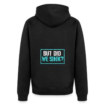 Pontoon Boat Boat Boats - Unisex Premium Organic Zip Hoodie - black - Back - Nico (187cm)