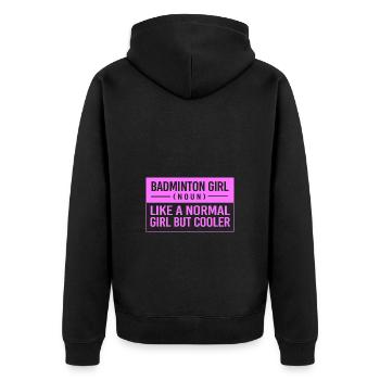 Badminton - Veste à capuche bio Premium Unisexe - noir - Dos - Nico (187cm)