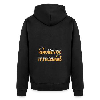 Verhaltenstherapie Therapie Verhalten - Unisex Premium Bio Zip Hoodie - Schwarz - Hinten - Nico (187cm)