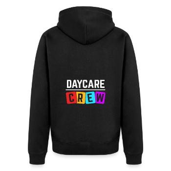 Kindergarten Erziehung Erzieher Erzieherin - Unisex Premium Bio Zip Hoodie - Schwarz - Hinten - Nico (187cm)