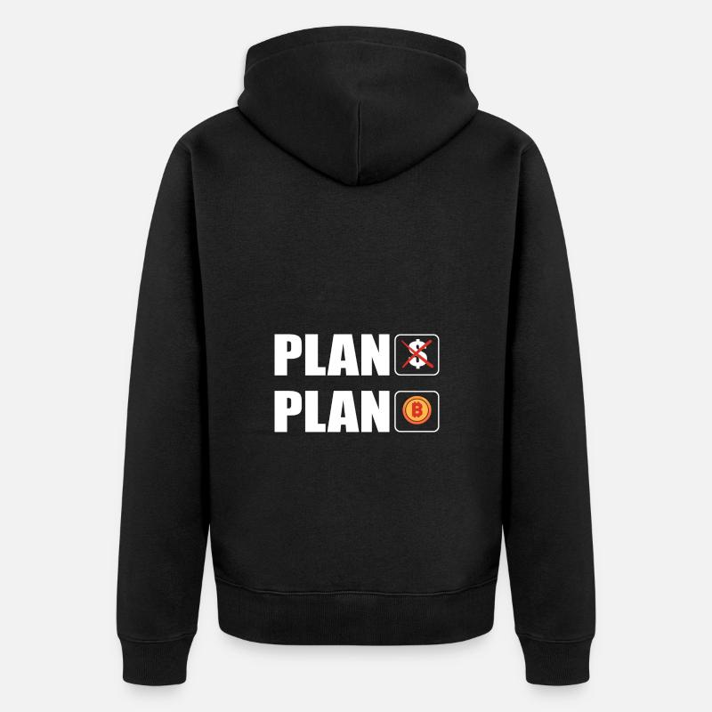 Bitcoin - Unisex Premium Bio Zip Hoodie - Schwarz