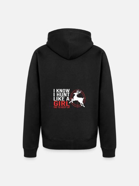 Jäger Jagen - Unisex Premium Bio Zip Hoodie - Schwarz