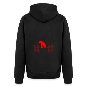 Tigre à dents de sabre - Veste à capuche bio Premium Unisexe - noir - Dos - Nico (187cm)