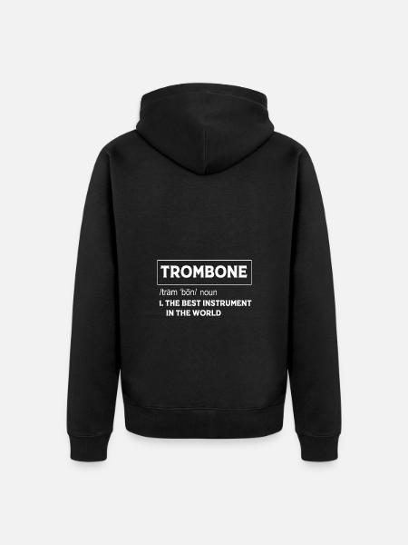 Trombone - Veste à capuche bio Premium Unisexe - noir