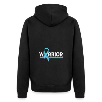 Ovarian Cancer Cancer Survivor Cancer - Unisex Premium Organic Zip Hoodie - black - Back - Nico (187cm)