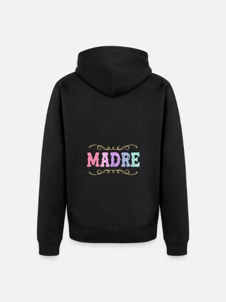 Latina Mutter Latino - Unisex Premium Bio Zip Hoodie - Schwarz