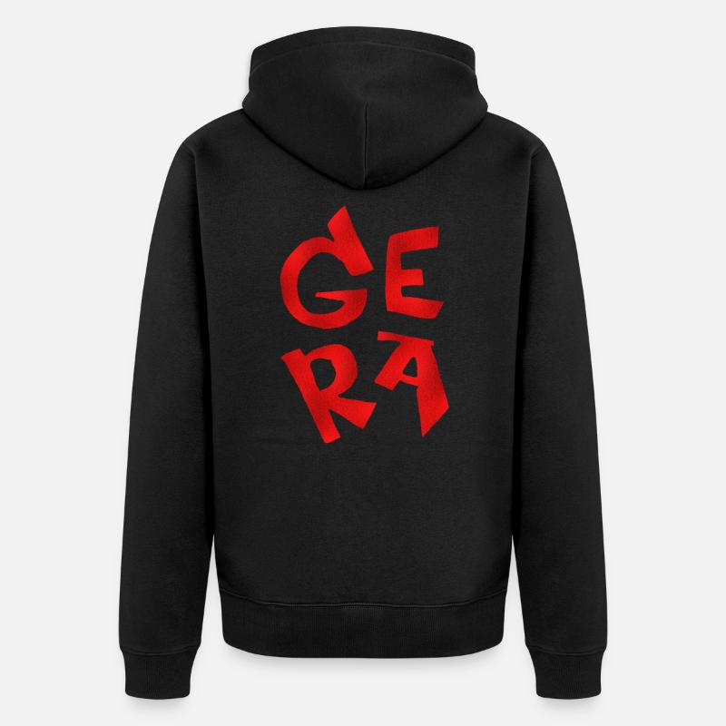 Gera - Unisex Premium Bio Zip Hoodie - Schwarz