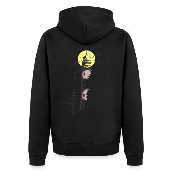 Phare - Veste à capuche bio Premium Unisexe - noir - Dos - Nico (187cm)