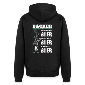 Mon quotidien de boulanger - Veste à capuche bio Premium Unisexe - noir - Dos - Nico (187cm)
