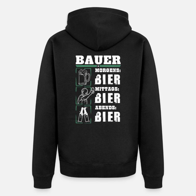 Mon quotidien d’agriculteur - Veste à capuche bio Premium Unisexe - noir