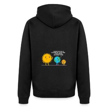 Univers du système solaire - Veste à capuche bio Premium Unisexe - noir - Dos - Nico (187cm)