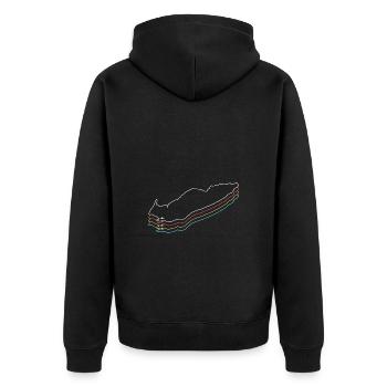 Grands Lacs - Veste à capuche bio Premium Unisexe - noir - Dos - Nico (187cm)