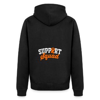 Leukemia Awareness - Unisex Premium Organic Zip Hoodie - black - Back - Nico (187cm)