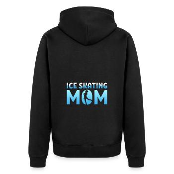 Schlittschuh Eislauf Mutter Mama Muttertag - Unisex Premium Bio Zip Hoodie - Schwarz - Hinten - Nico (187cm)
