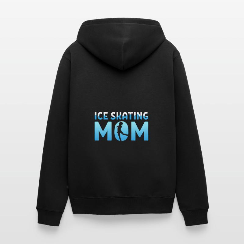 Schlittschuh Eislauf Mutter Mama Muttertag Unisex Premium Bio Zip Hoodie