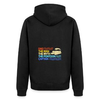 Pontoon Boat Boat Boats - Unisex Premium Organic Zip Hoodie - black - Back - Nico (187cm)
