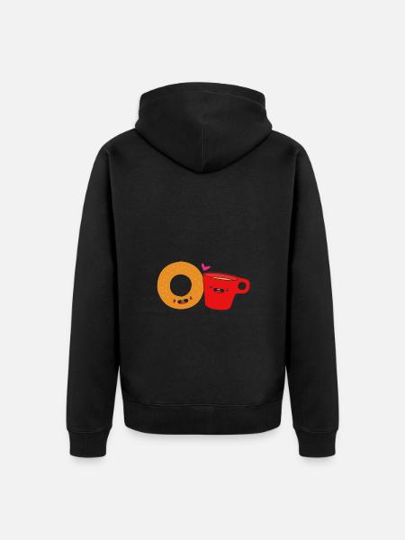 Bagel - Unisex Premium Organic Zip Hoodie - black