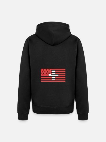 Suisse - Veste à capuche bio Premium Unisexe - noir