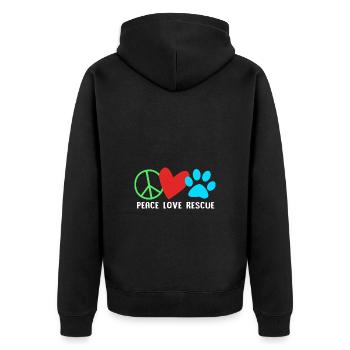 Sauvetage des animaux Droits des animaux Refuge pour animaux de sauvetage des animaux - Veste à capuche bio Premium Unisexe - noir - Dos - Nico (187cm)