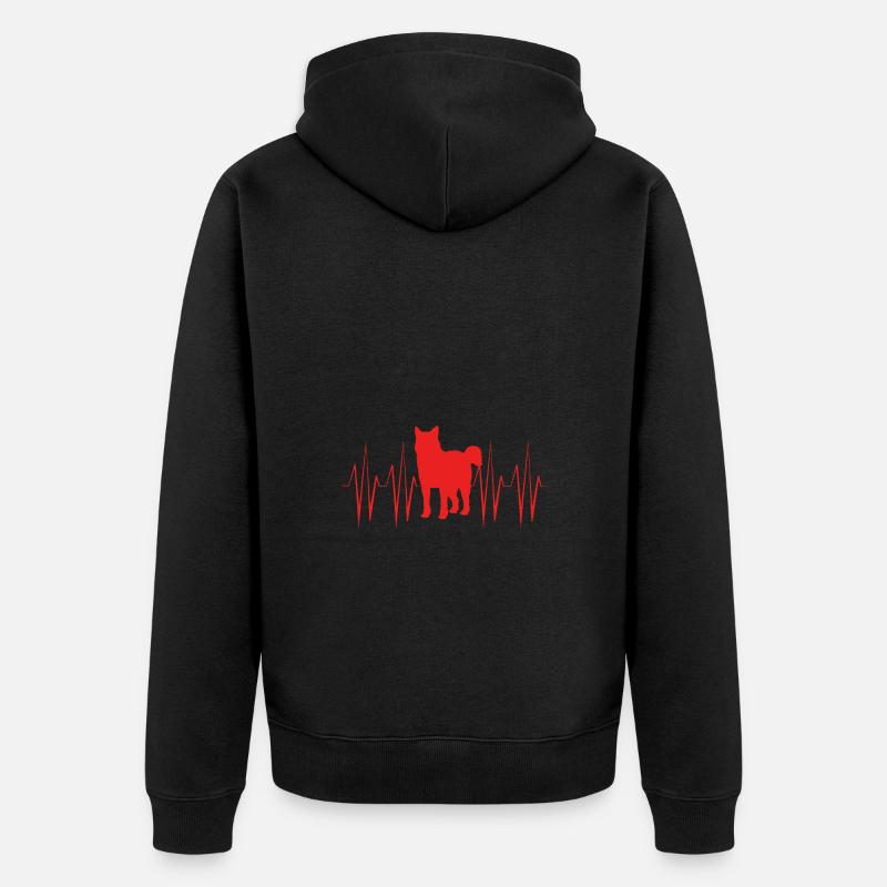 Husky sibérien - Veste à capuche bio Premium Unisexe - noir