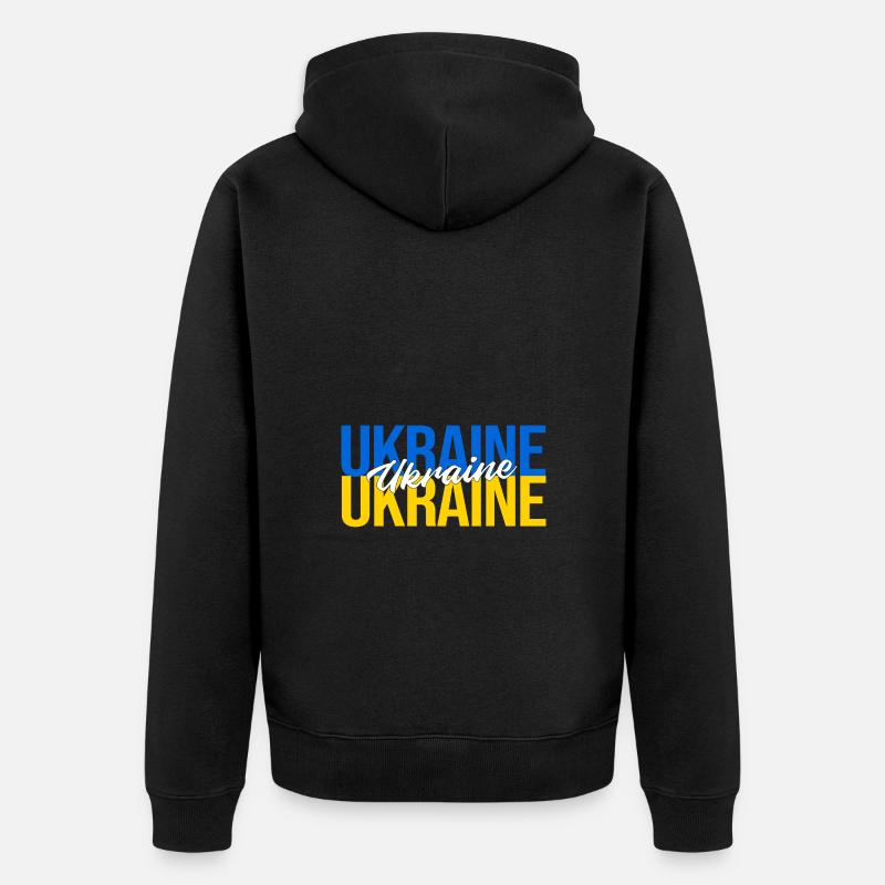 Ukraine - Veste à capuche bio Premium Unisexe - noir
