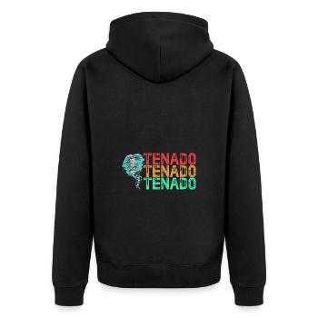 Tornado Birthday Fête d’anniversaire des enfants - Veste à capuche bio Premium Unisexe - noir - Dos - Nico (187cm)