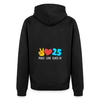 Classe de 2025 Abitur Abiturient Abitur 2025 - Veste à capuche bio Premium Unisexe - noir - Dos - Nico (187cm)