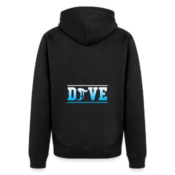 Schwimmen Schwimmer Schwimmbad Schwimmlehrer - Unisex Premium Bio Zip Hoodie - Schwarz - Hinten - Nico (187cm)