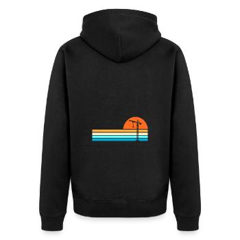 Crane operator crane - Unisex Premium Organic Zip Hoodie - black - Back - Nico (187cm)
