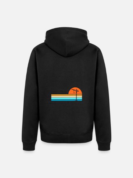 Crane operator crane - Unisex Premium Organic Zip Hoodie - black