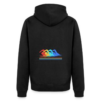 Swimming Swimmers Swimming Pool Swimming Instructors - Unisex Premium Organic Zip Hoodie - black - Back - Nico (187cm)