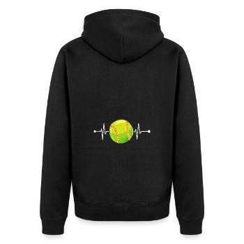 Softball Softball-Spieler - Unisex Premium Bio Zip Hoodie - Schwarz - Hinten - Nico (187cm)
