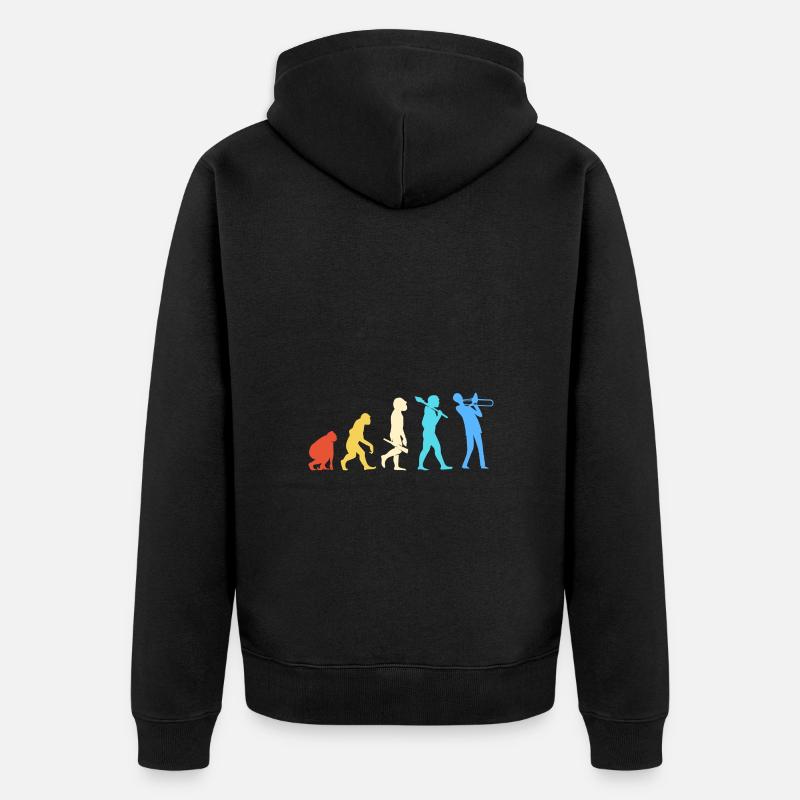 Posaune - Unisex Premium Bio Zip Hoodie - Schwarz