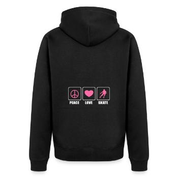 Roller Skating Roller Skates Inline Skates - Unisex Premium Organic Zip Hoodie - black - Back - Nico (187cm)