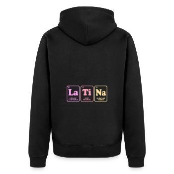 Latina Maman Latino - Veste à capuche bio Premium Unisexe - noir - Dos - Nico (187cm)
