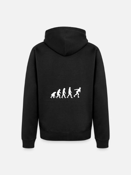 Rollschuhlaufen Rollschuhe Inline-Skates Evolution - Unisex Premium Bio Zip Hoodie - Schwarz