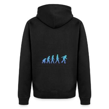 Patinage sur glace Évolution du patinage sur glace - Veste à capuche bio Premium Unisexe - noir - Dos - Nico (187cm)