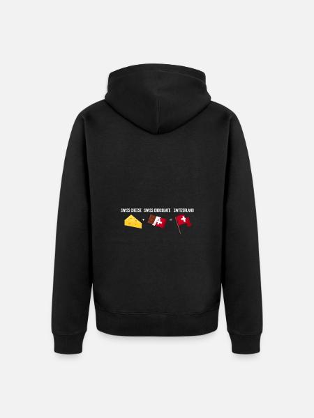 Fromage Suisse - Veste à capuche bio Premium Unisexe - noir