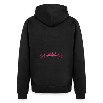 Rowing Team Rowing Rowing Rowing Boat Rowers - Unisex Premium Organic Zip Hoodie - black - Back - Nico (187cm)